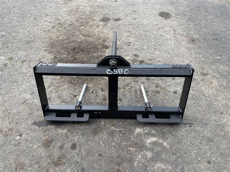 hay attachment for skid steer|quick attach hay bale spear.